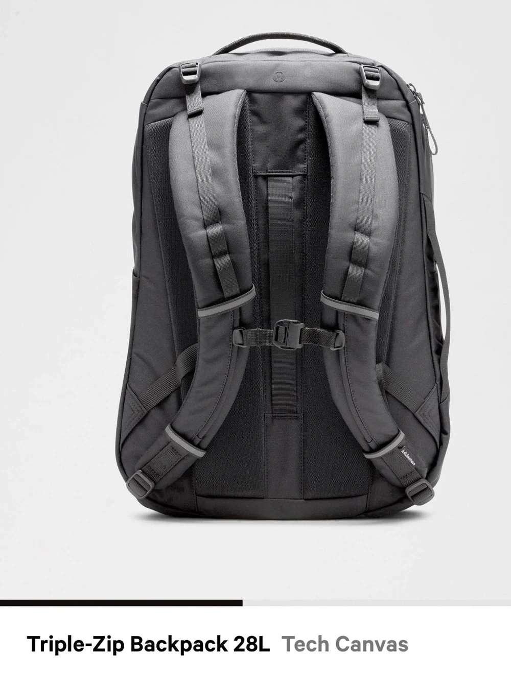 lululemon athletica Triple-Zip Backpack in Black/Graphite